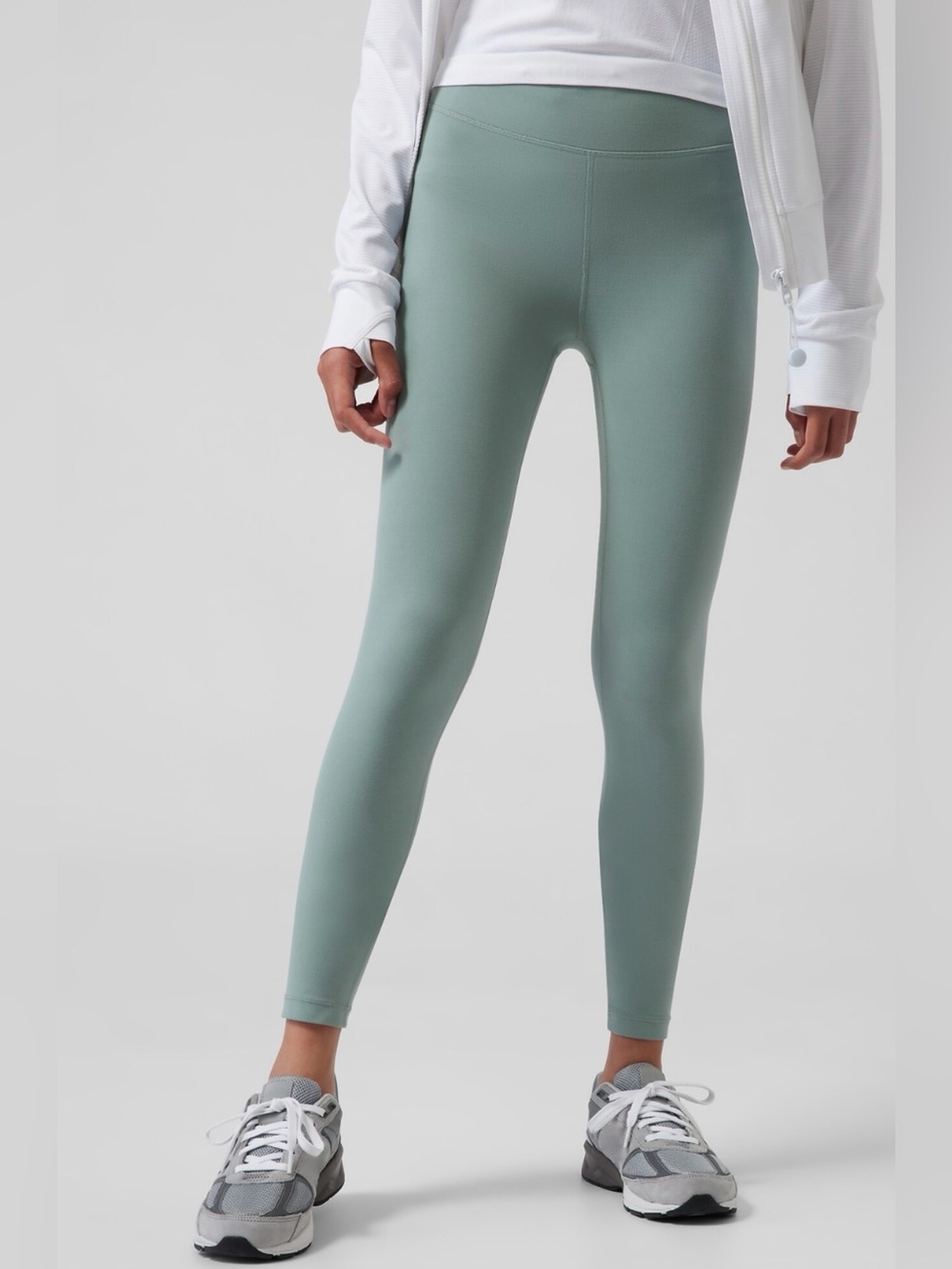 Athleta Girl High Rise Chit Chat Powervita Leggings in Pastel Green